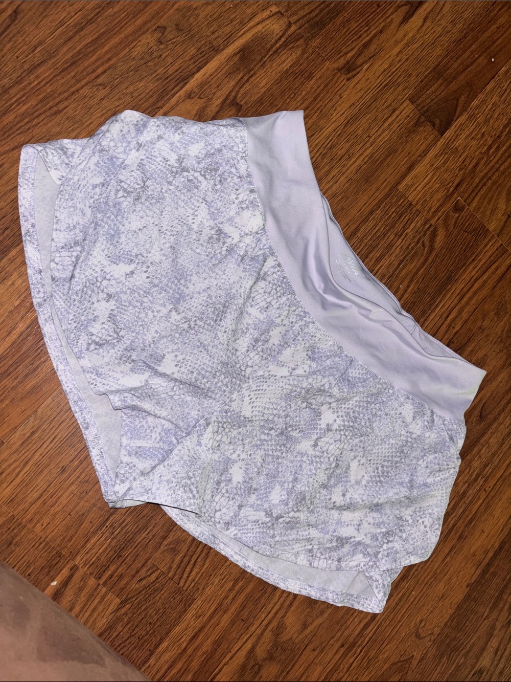 Avia Light Purple Snake-Print Athletic Shorts